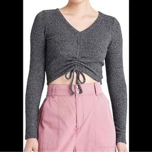 Fuzzy Cropped Long Sleeve